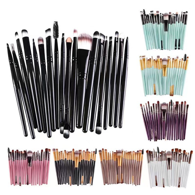 20PCS Professional Makeup Brushes Set Foundation Eyebrow Eyeliner Blush Cosmetic Brushes Concealer Brushes Eye Shadow Blending Liner Make Up Brush Kit