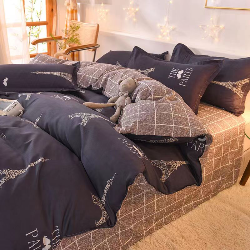 New Arrivals 4in1 Bedding sets & accessories duvet cover （1 quilt cover +1 bed sheet +2 Pillowcase ）without duvet and pillow insert