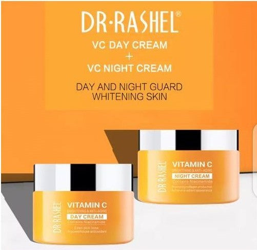Dr Rashel Vitamin C DAY Cream and NIGHT Cream With Niacinamide Brightening & Anti-Aging Face Cream