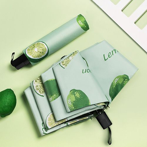 Cute Female Umbrella Fresh Fruit Umbrella Student Folding UV Protection Sun Sunshade Female Sunny and Rainy Dual Use Sun Umbrella Folding Wholesale