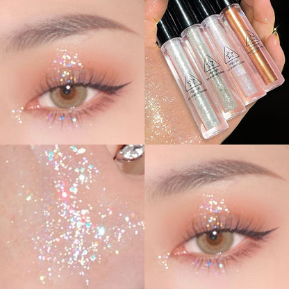 One tear Liquid Eyeshadow Glitter Glitter Highlighter Liquid Waterproof Pearlescent Brightening Sleeper Silkworm Eyeshadow tray