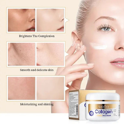 SADOER 10x Collagen ,Collagen Anti Aging Face Cream Anti Wrinkles And Fine Lines, Intensive hydration, Anti - aging, Brighten skin tone, Acne fade/ repair essence, Contains collagen
