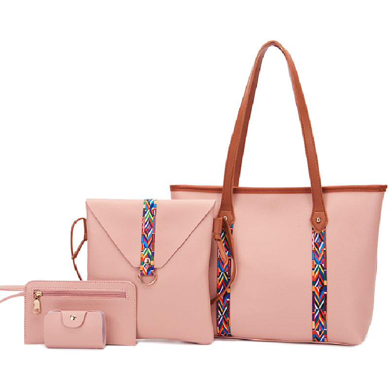 4 PCS/Sets Women Bags Handbag for Women Ladies Bags Tote Bags Shoulder Bag Crossbody Bag Discount On Sale