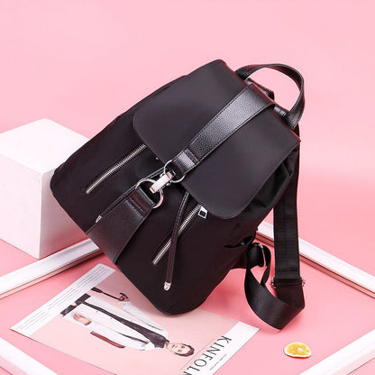 New Arrival Ladies Backpack Bags Women Black Rucksack Black Bag School Bag - Black