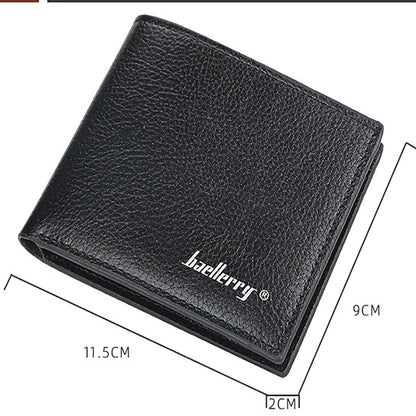 Baellerry PU Leather Classic Men Wallets Coin Pocket Small Wallet Gift for Men Purses Card Holder Male Clutch Money Bag ,Men's Bags New Design High Quality Purse