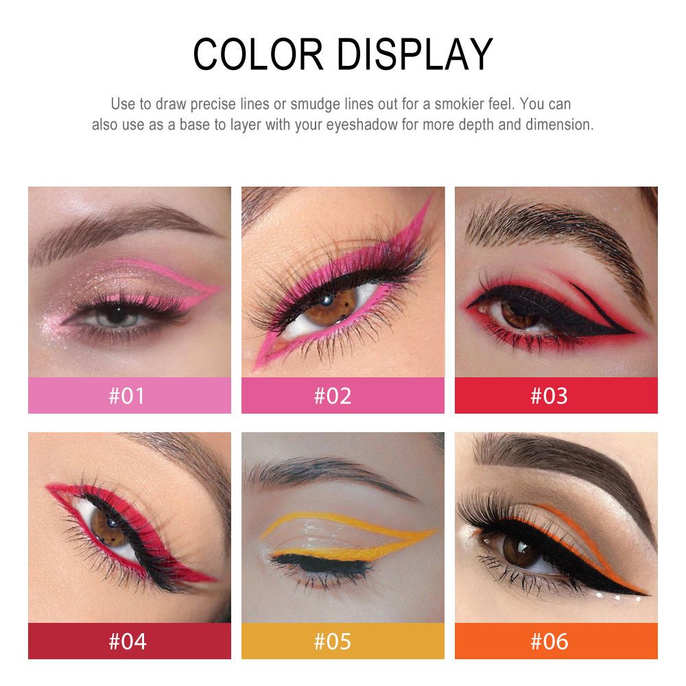 The new 6-piece Eyeliner HANDAIYAN Rotatable Waterproof Non-halo Color Eyeliner pencil set