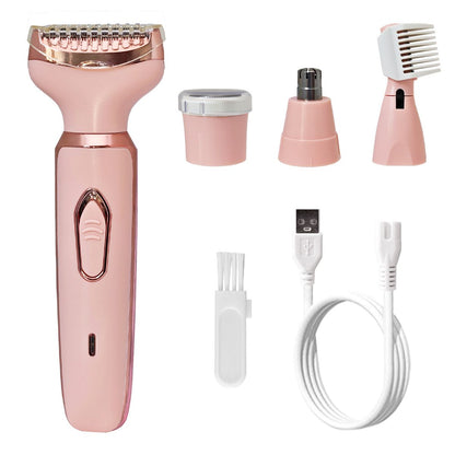 4 in 1 Electric Razor for Women Full Body Hair Trimmer Arm Armpit Private Hair Removal Instrume Lady Shaver Body Hair Removal Epilator Painless Cordless Trimmer Razor Gifts For Women