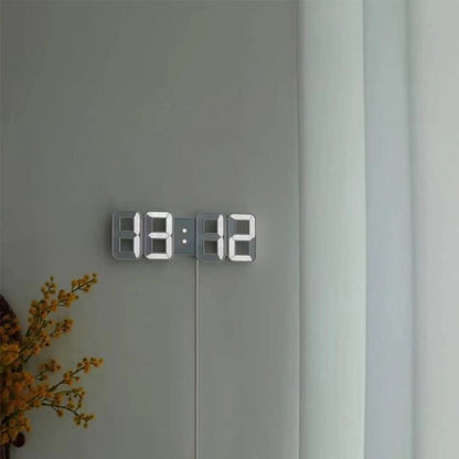 Intelligent 3D Digital Clock Alarm Clocks LED USB Interface Wall Clock Temperature clock