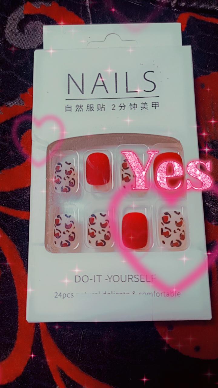 FRANK 24pcs Fake Nails Reusable Stick On Nails Press on Full Cover False Nail Tips with Jelly Stickers Makeup Accessories