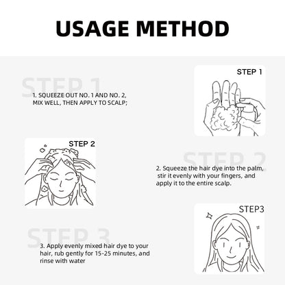 400ml hair coloring hair coloring shampoo, organic natural quick hair dye, plant essence, dark hair coloring agent, male and female shampoo black hair dye, plant pure natural Black