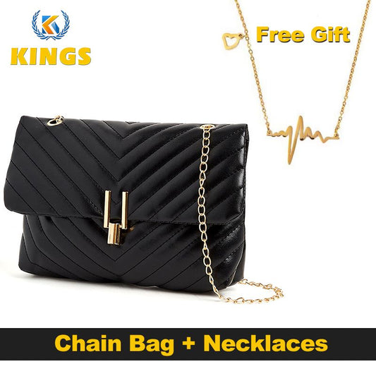 New Arrival Ladies Mini Chain Bag (Necklace free gift) Small Women Shoulder Bag Tiny Crossbody Bag