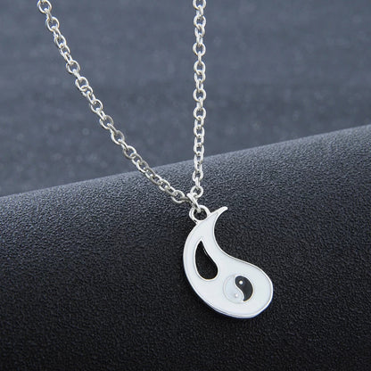 Couple Jewelry Yin Yang Broken Necklaces Best Friend Pendant 2 Charms Best Friends Necklace