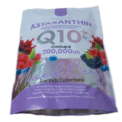 Astaxanthin Q10 Plus Mixed Berry Dietary Supplement, 200,000 mg from Haematococcus Pluvialis Extract Sugar-Free Joji Brand