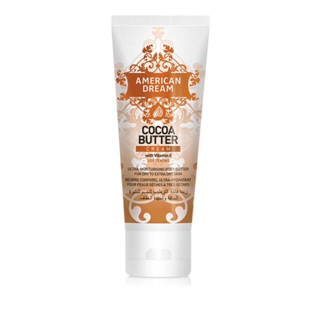 American Dream COCOA BUTTER Cream with Vitamin E. Softens, Moisturizes, Smooths, Stretch Marks & Blemishes
