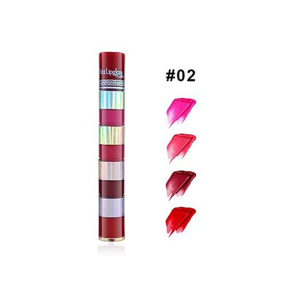 5 In 1 Lipstick, Five Color Matte Waterproof Velvet Long Lasting Lipstick, Creamy Texture Ladies Gift Valentine's Day Gifts