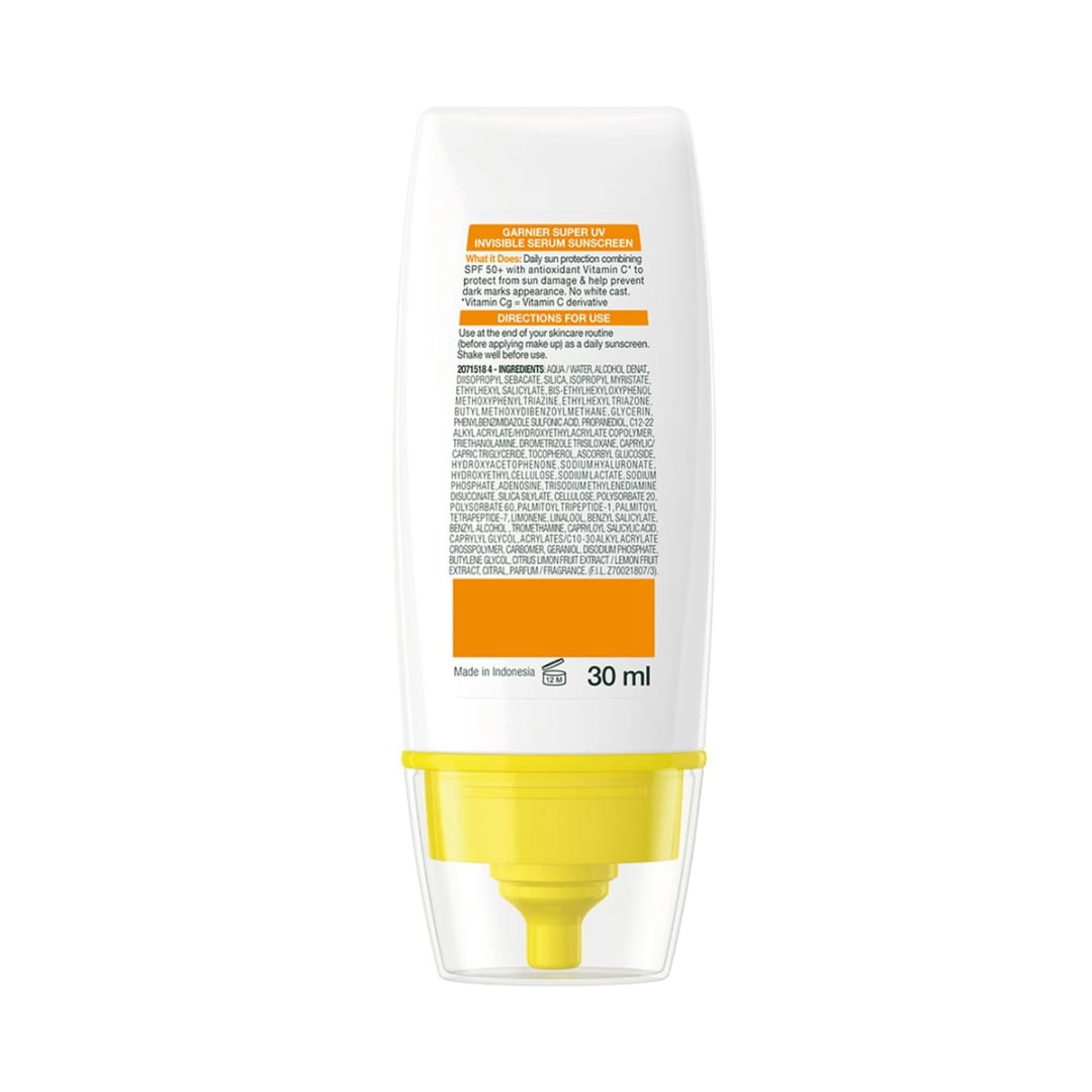 【Discounted】Garnier Super UV Invisible Serum Sunscreen SPF 50 30ML