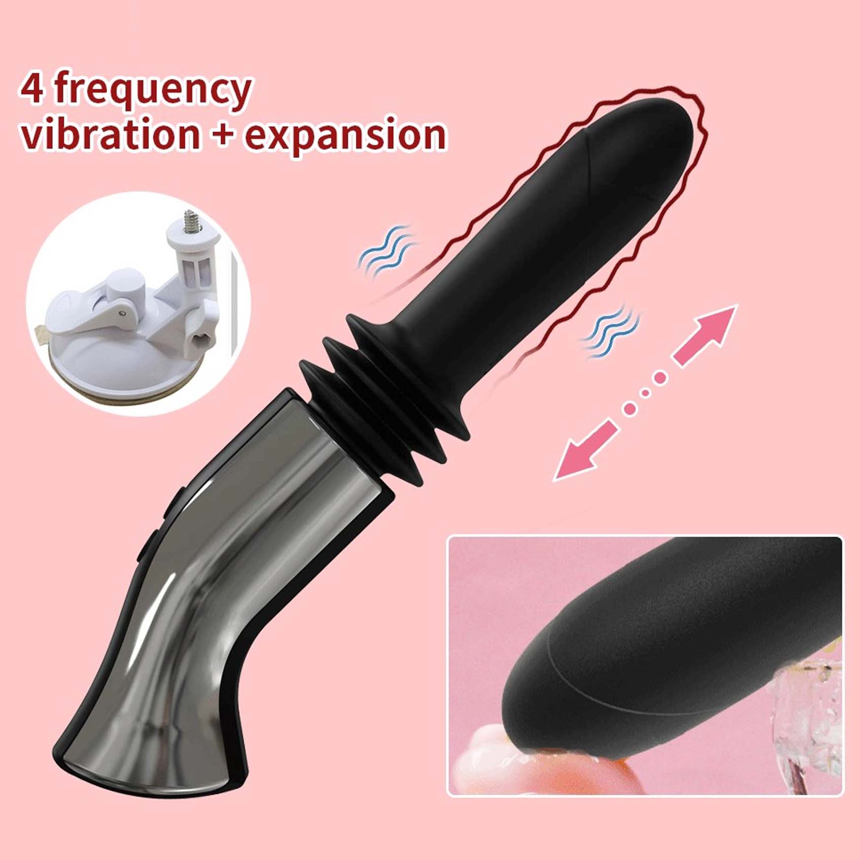 Upgraded Handsfree Automatic Fucking Vibrator Smooth Shaft Handhold Wireless Anal Stimulation Sex Machine Love Toys for Women Lesbian Couple