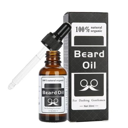 100% Natural Organic Beard Oil – Premium Blend of Argan, Jojoba & Grapeseed Oils with Vitamin E – Hydrates Beard & Skin, Tames Frizz, Soothes Itch & Flakes, Lightweight Grooming Oil
