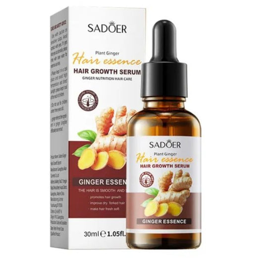 Sadoer Ginger Hair Growth oil Serum Ginger Essence Hair Care Serum Hair Growth Based Product, Effective in Hair Growth,Moisturizing Softening Forked Hair, with Scalp care