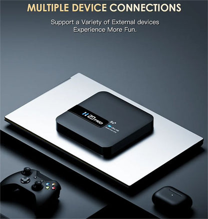 H20PRO Smart TV Box Android 10.0 TV BOX Allwinner H618 Dual Wifi Quad Core 1080P Video TV BOX 2GB 16GB 2.4&5G 4K HD Voice Assistant Media player Android Play Store Very Fast 1080P Set top box