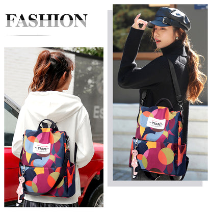 Ladies Backpack Bags Women Casual Rucksack Oxford Cloth Waterproof - Multi Color