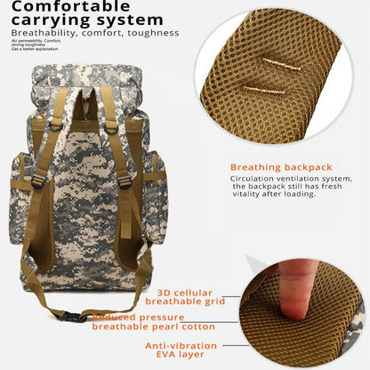 Travel Large Capacity Camo Mountaineering Multi-Functional Camping Hiking Sports Backpack