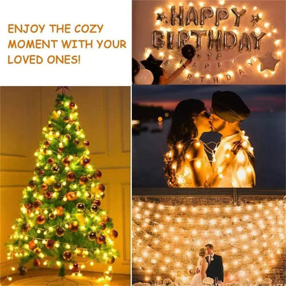3M LED Light Crystal Ball Star Lights Outdoor Garden Camping Light String 20 LED Lights Garland Light Led String Lights Ramadan Decorations Christmas Festive Atmosphere Lights