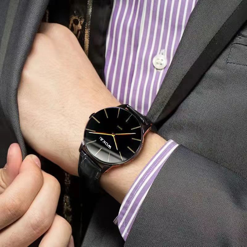 Men Watch Leather Straps Stainless Steel Good Quartz Luxury Man Wristwatch Waterproof Watches Male Watch Wrist Watch Valentines Christmas Birthday Gift Fashion