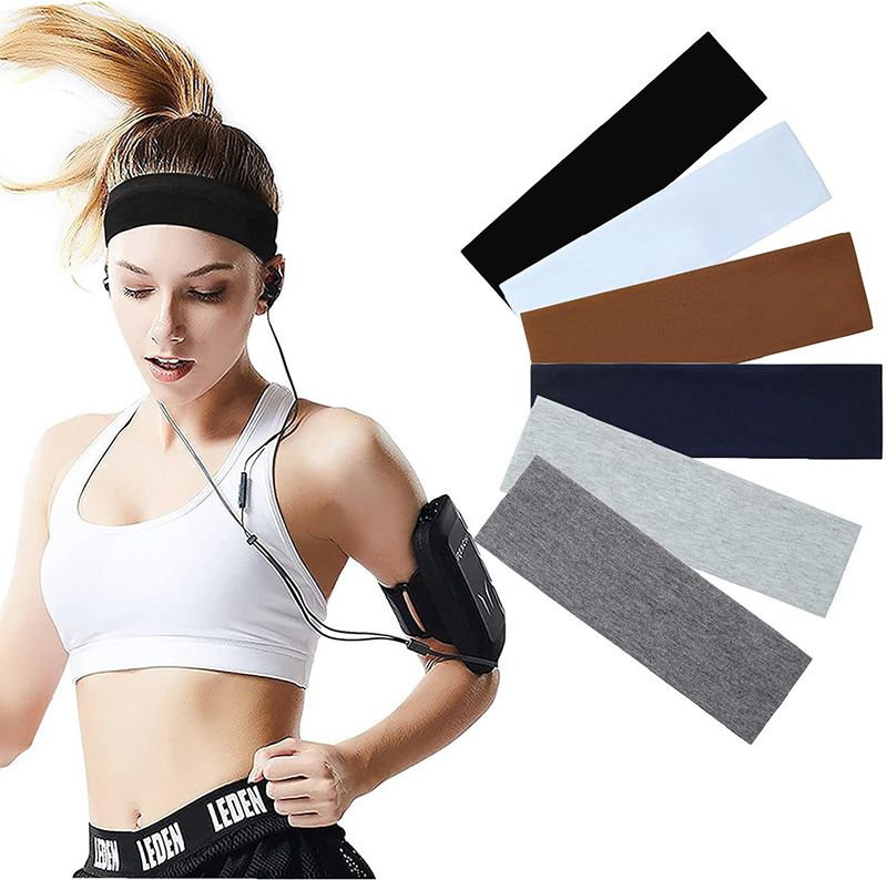 Simple Solid Color Elastic Sports Headband With Fitness For Men And Women Sweat Absorbing Headband Tied Headband Non Slip Headband Headband
