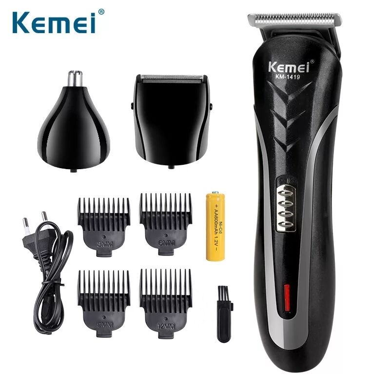 KEMEI Rechargeable Hair Clipper Hair Cutting Men Waterproof Electric Shaver Hair Trimmer Tools Shaving Machine