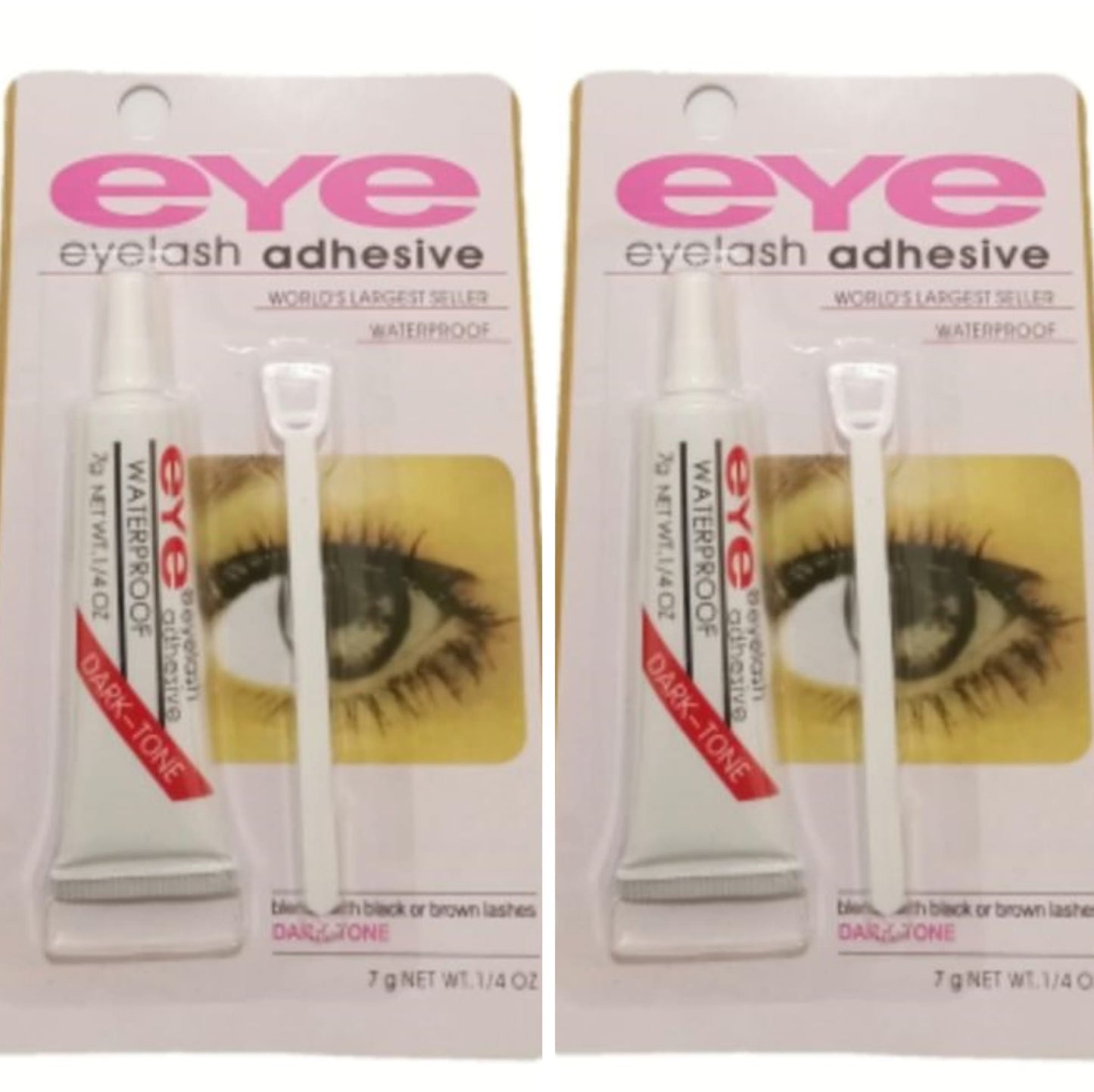 2Pcs Eye Lash Adhesive Glue Dark Tone Eyelash Waterproof Eyelashes Glue With Stick Eye Lashes Makeup Tools