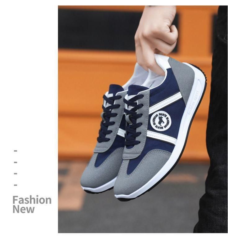 Size 41-44 Men's blue sports shoes Boys running clothse shoes students fashion sneakers driving shoes walking athletic shoes gym shoes