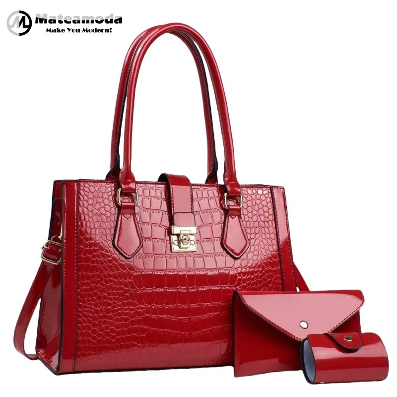 Mateamoda Sleek, Modern, and Elegantly Designed 3-in-1 Handbag Set Crossbody Bag