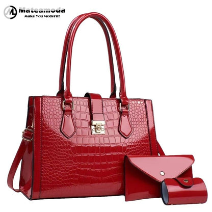 Mateamoda Sleek, Modern, and Elegantly Designed 3-in-1 Handbag Set Crossbody Bag