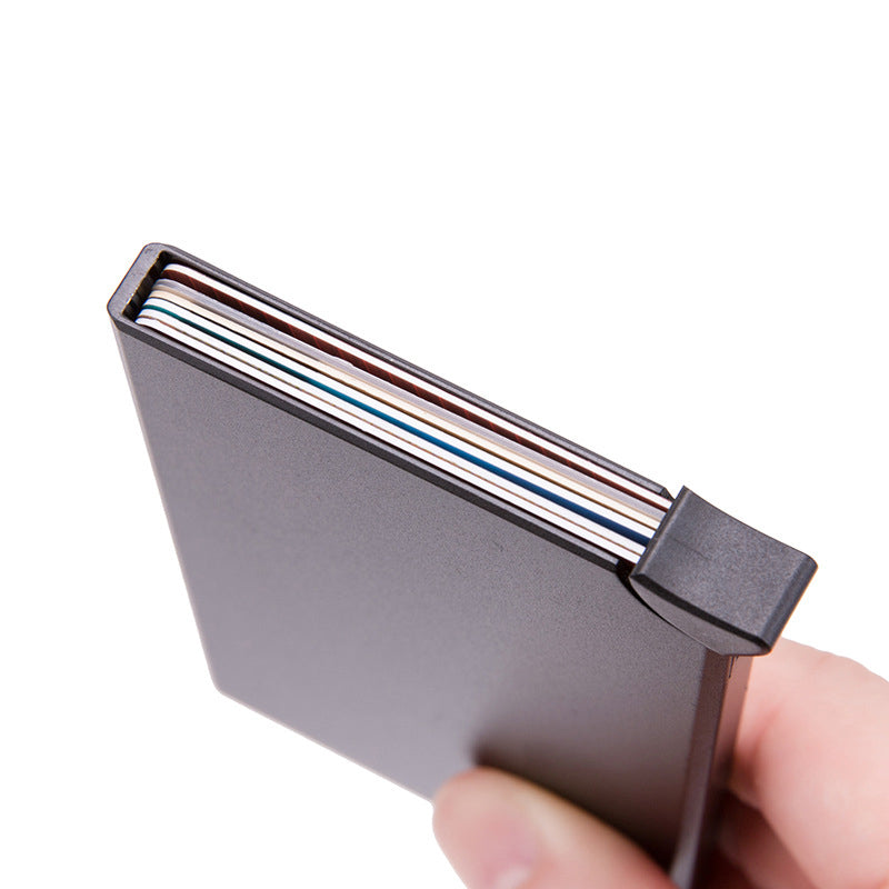 Men's Metal Aluminum Alloy Credit Card Case Automatic Card Holder