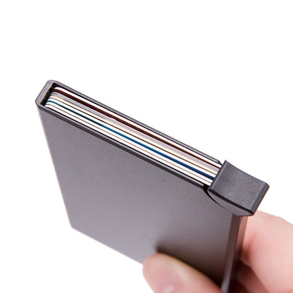 Men's Metal Aluminum Alloy Credit Card Case Automatic Card Holder