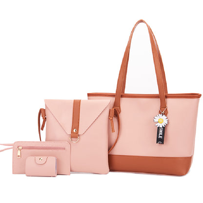 4Pcs/Sets Women Bags Handbag For Lady Tote Bags Retro Elegant Large Capacity Shoulder Bag Big Discount