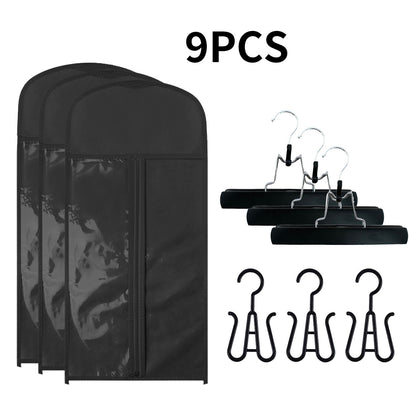 9pcs Fashion Wig Storage bags with Hanger /Wigs Hair Extension Storage Bag Hairpieces Storage Holder