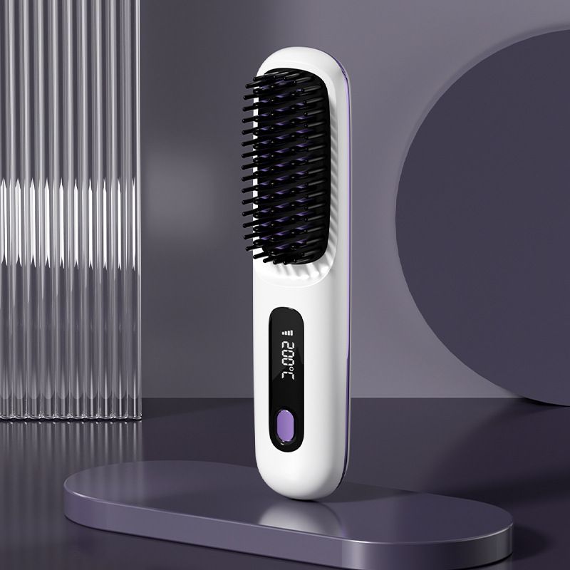 Hot Comb New wireless straight hair comb, rechargeable ceramic electronic comb MINI straightener, portable and non damaging hair comb