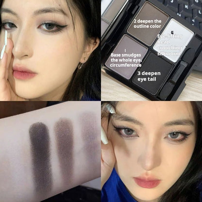 Popular super hot coffee color eye shadow waterproof priming plain face matt natural daily earth color students