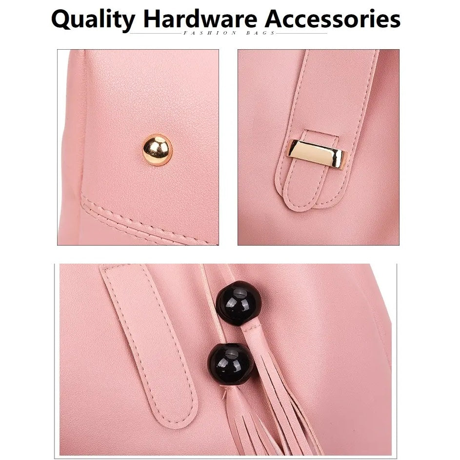 3pcs/Set Big Large Capacity Durable PU Leather Lady Handbags Sling Bags For Ladies Hand Bags Classic Fashion Women Luxury Genuine Bags Wife Girl Friend Chrismas New Year Valentine's Day Gift
