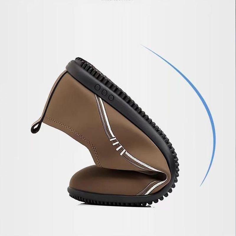 Men's PU Artificial leather shoes business casual shoes boys outdoor light sports shoes fashion students Oxfords walking shoes Daddy single shoes brown