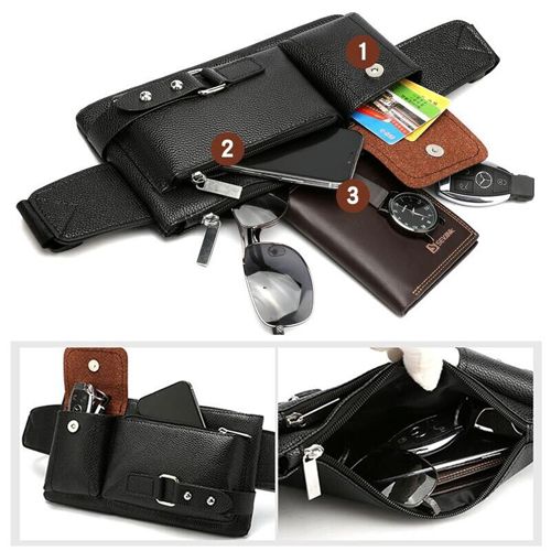Fashion Waist Bag Fanny Pack Crossbody Pouch Waist Bag For Men Women Shoulder Bags Adjustable Shoulder Strap Fanny Pack Purse Large Phone Belt Bag PU Leather Outdoor Travel Phone Bag Zipper Closure