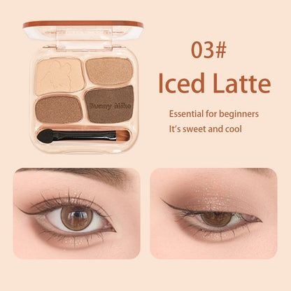 Rabbit Witch Sweet Fun Party eye shadow quad Pearlescent Matte Large Ground color eye shadow Plate Student Fair Price Makeup