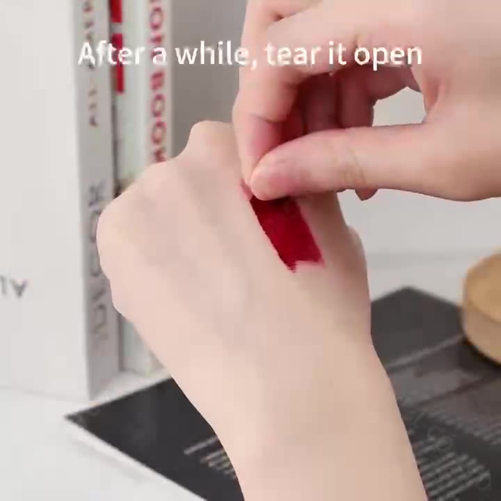 QICIY Natural Matte Stained Lip Tear off Lipstick Durable Waterproof Non stick Cup Mist Tear off Lip Gloss