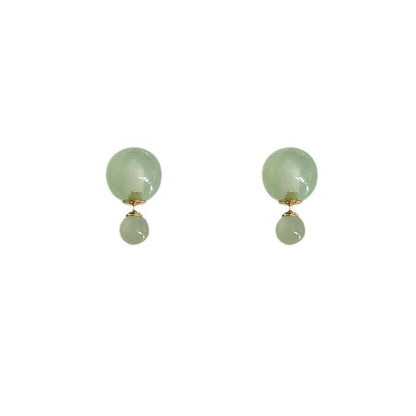 Jelly colored pearl bubble earrings female fresh countercolor earrings Korean sweet a three wear earrings