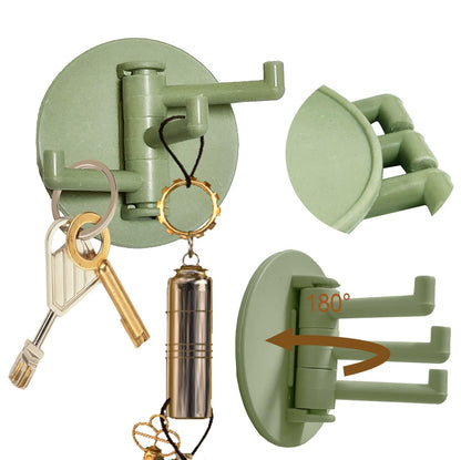 UPHUI 6PCS Adhesive Hook Storage Rack Kitchen Adhesive Hook 180 ° Flexible Rotation Bathroom Adhesive Hook Wall Hook Suitable For Hanging Tableware Towels Jackets In The Kitchen Bathroom Bedroom