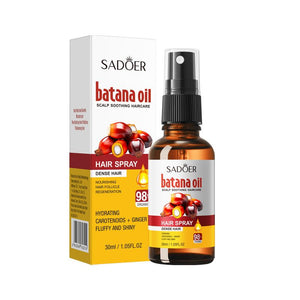SADOER Batana Oil Hair Spray for Hair Care, Scalp Care, Hair Growth, Voluminous Dense Hair Growth, Activates Hair Follicles, with Ginger and Hydrating Carotenoids For Fluffy Shiny Hair