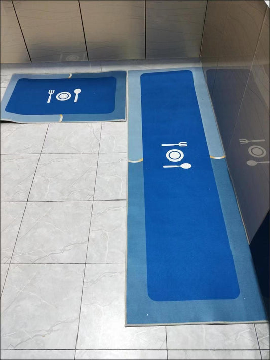 2 Pieces Kitchen Rugs Set Non Slip Kitchen Mat Rubber Backing Mat Slip Kitchen Mats and Rugs Waterproof Kitchen Rug Ergonomic Comfort Standing Mat for Kitchen