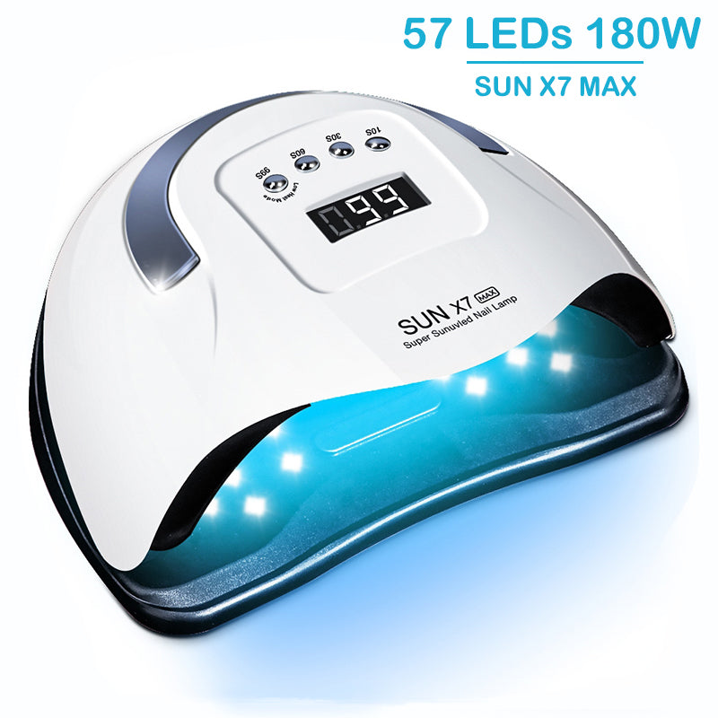 SUN X7 Max 180W Blueque Nail Lamp 57 LED UV Lamp Professional Phototherapy UV Light Nail Dryer Lamp Quick-Drying Auto Manicure Lamp